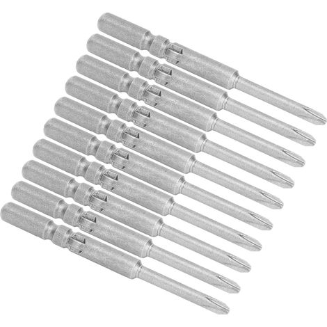 10-teiliges Set elektrischer Kreuzschlitzschraubendreher-Bits, stark magnetisch, rutschfest, gehärtet, 3 mm (1/5)