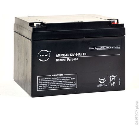 NX – Batterie plomb AGM 12V 24Ah – Technologie étanche pour applications générales – Performance fiable et durable - NX 24-12 (1/5)