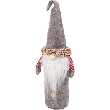 Décorations de Noël Décoration d’intérieur Poupée, Ornements de Noël Peluche Long Chapeau Forêt Homme Figurine Noël Santa-D-gris (1/5)