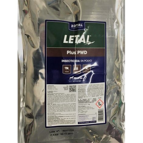 LETAL PLUS PWD Insecticida y Acaricida en Polvo. Bolsa 1 Kg