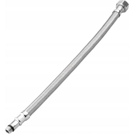 Tuyau de raccordement flexible 3/8" – 50 cm - Acier inoxydable - Haute pression - Durable et flexible (1/3)