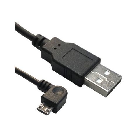 MicroConnect USB-A-auf-Micro-USB-B-Kabel, Version 2.0, Schwarz, 1,8 m, abgewinkelt, High-Speed bis zu 480 Mbit/s, USBABMICRO18ANG