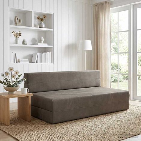 Sofá Cama Plegable Gris Claro 152 x 86,5 x 60 cm Tela (1/5)