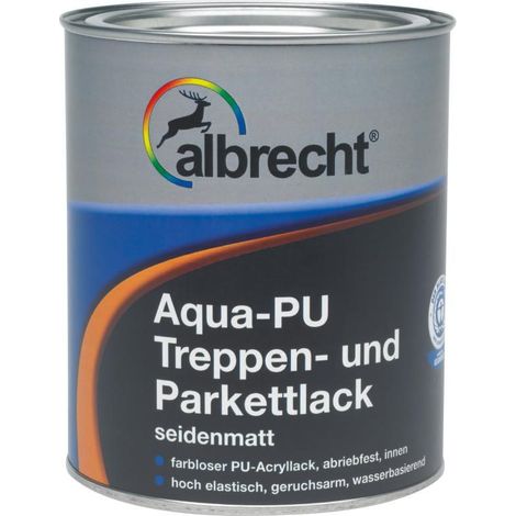 Albrecht Aqua PU-Treppen- und Parkettlack 2,5 l farblos seidenmatt Treppenlack