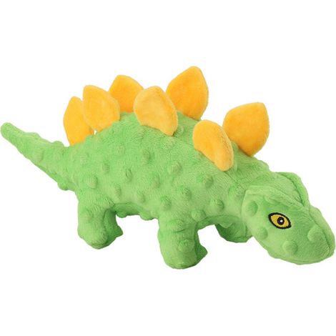 Neues 2-in-1-Plüschtier mit Soundeffekten: Dinosaurier, Hund, Cartoon-Stegosaurus-Spielzeug, zur Schmerzlinderung und Zahnreinigung.