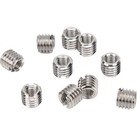 Kit de 10 raccords de réduction filetés inox, réduction biconique pour plomberie et fixation.