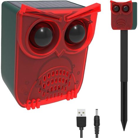 Solar Outdoor Motion Sensor Alarm-13 Sons Incluant Dog Barking-Gunshot, 130db Noise Maker, 4 Modes, Motion Actived Strobe Light, Dis au revoir aux intrus (1/5)