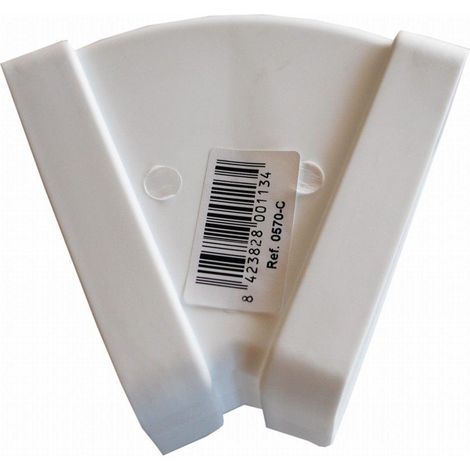 FPLUS codo rectang.horiz. 45º 110mm. , Codo horizontal a 45 grados para unión con tubo rígido rectangular de 110 mm.x55mm.fabricado en PVC para la salida de humos de la campana de