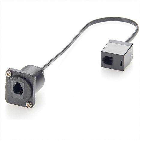 Câble Cat.3 RJ11/RJ9 4p4c, montage sur panneau XLR/type D, prise traversante pour ligne téléphonique CAT3 RJ9 femelle-femelle (1/5)