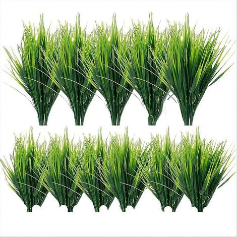 Kunstrasen aus Kunststoff, Anpflanzen von grünem Gras (1/5)