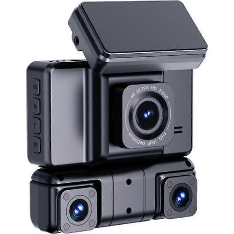 Cámara de salpicadero de 4 canales con visión de 360°, Wi-Fi, GPS, grabación de vídeo en 2.5K, 1080P, modo de estacionamiento y DVR 24/7. (1/5)
