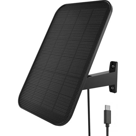Solar Panel for CCTV Camera USB-C Charger for Wireless Camera Battery Waterproof and Weatherproof Continuous Power Supply for Outdoor (1/5)
