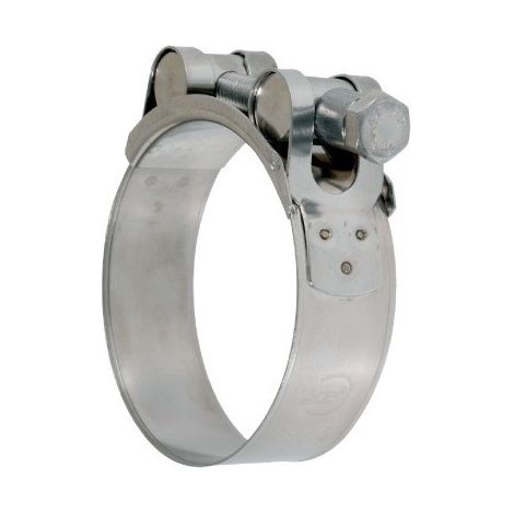 Abrazadera de apriete con pasadores - Para tubo grueso y armado - Acero inoxidable A2 92-97 - Caja de 5