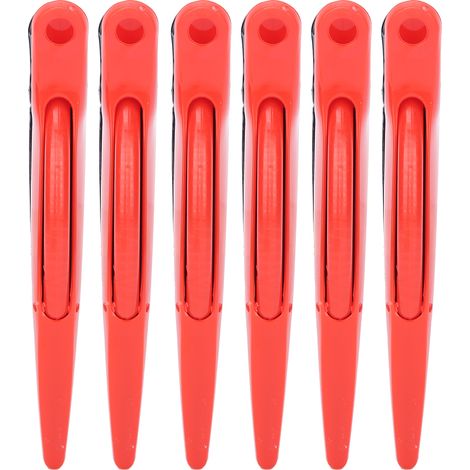 6 Pièces Pinces à Cheveux Bec de Canard pour Coloration et Mise en Plis - Salon de Coiffure (1/5)