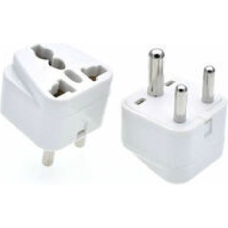 Adaptateur de voyage type M pour Afrique du Sud et Inde – Prise sécurisée 3 broches – Compact 36x36x46mm – Matériau ABS durable