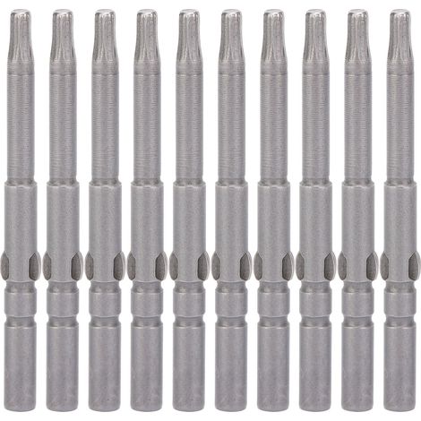 10 Pcs Embouts de Tournevis Magnétiques Hexagonaux Robustes en Acier Durci pour Outillage Électrique (1/5)