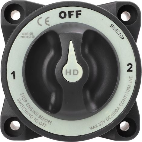 Interrupteur de batterie 500A, 3 positions, IP66, coupe-circuit pour bateau, camping-car et système électrique (1/5)