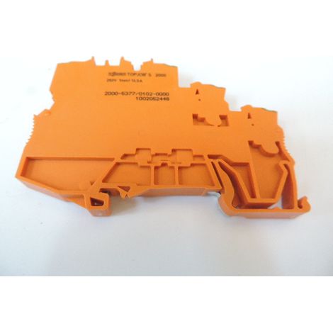 Bloc de jonction orange pour actionneurs à 3 étages 4 entrées pour fil souple 1.5mm² connexion Push-In Wago