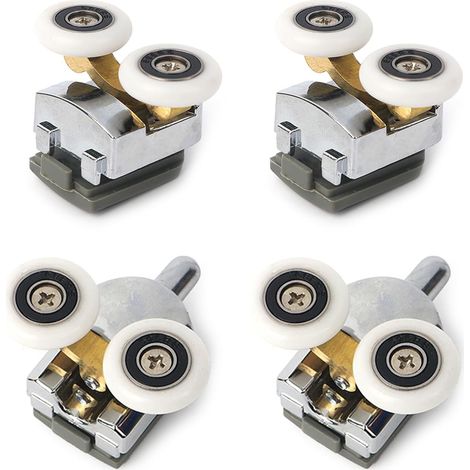 Satz mit 4 Ersatzrollen für 23/25 mm Metall-Schiebetüren für Duschen