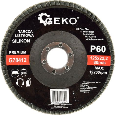 Disque à lamelles en silicone 125 mm P60 geko premium (10/200) (1/3)