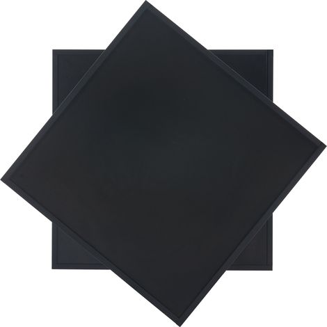 360° drehbarer schwarzer Couchtisch 60 x 60 x 38 cm mit 2 Schubladen und Stauraum (1/5)