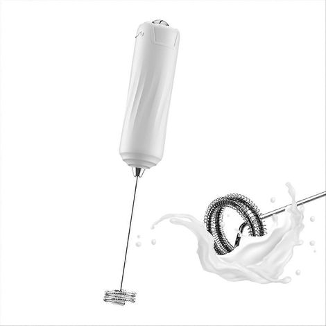 Tragbarer elektrischer Milchaufschäumer, Mini-Milchaufschäumer, weißer Getränkemixer (1/5)