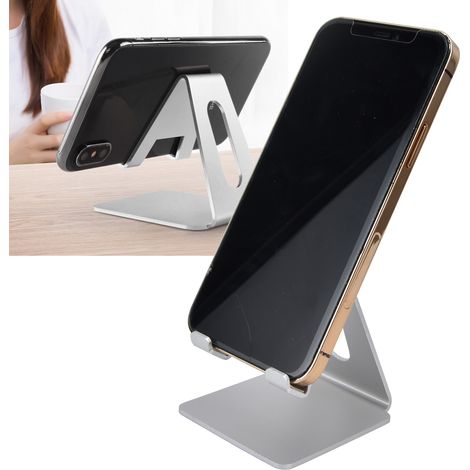 Support réglable en alliage d'aluminium pour téléphone, tablette de chevet, support universel pour iPad pour le streaming en direct, modèle argenté (1/5)