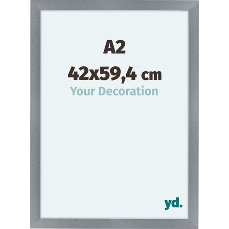 yd. - Cadre photo A2 42x59.4 - Aluminium Brosse - MDF - Como (1/5)