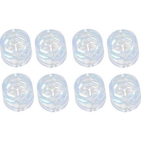 Protections pour pieds de meubles, protections de sol rondes, protections en plastique pour pieds de table, adaptées à une utilisation à domicile, en appartement et en dortoir, lot de 8. (1/5)