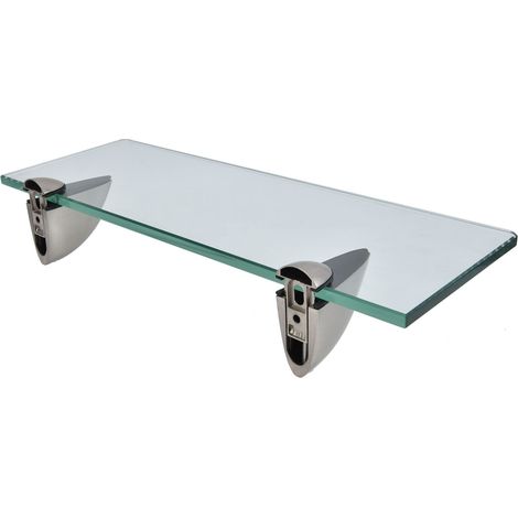 Wandmontiertes Duschregal aus Glas, Badezimmerregal aus gebürstetem Glas, hängende Glasleuchte, Set (1/5)