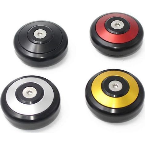 Enjoliveurs Centraux Moto Noirs, Cache-Centre de Roue Design Sportif, Accessoire Protection Jante (1/5)