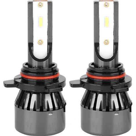 Deux ampoules de phares de voiture LED blanches 9012 60W, 6000K L8. (1/5)