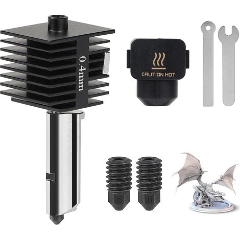 Kit di ricambio per hotend da 0,4 mm per Bambu Lab A1 / A1 Mini con ugelli in acciaio temprato da 0,4/0,6/0,8 mm (1/5)