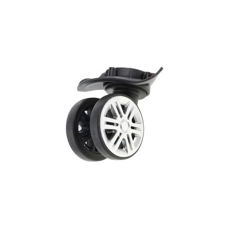 Lot de 2 Roulettes Doubles à Roulement à Rouleaux  Roues Pivotantes à 360 Degrés pour Trolley, Valise  Pièce de Réparation