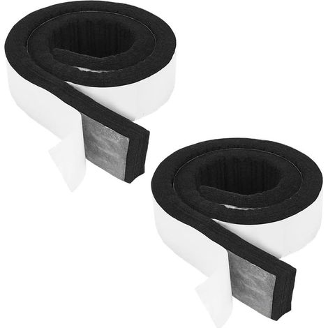 2 Rolls of Self-Adhesive Felt 50 x 2 cm Black Felt Seal 6 m Roll for DIY Roof Sealing Insulation Doors and Windows (1/5)