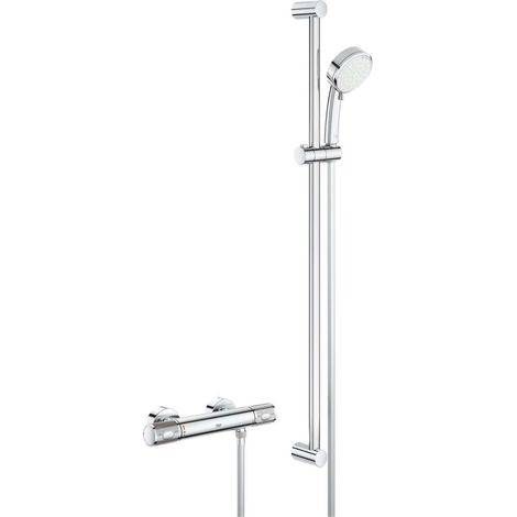 Grohe Grohtherm 1000 Performance - Set doccia termostatico a parete, 2 getti, cromo 34784000 (1/5)