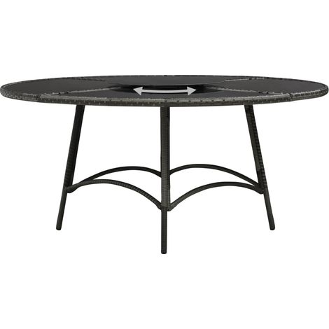 Maison Exclusive - Set da Pranzo per Esterni 7 pz con Cuscini in Polyrattan Grigio (1/5)