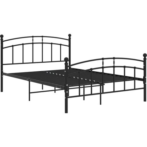 Maison Exclusive - Bettgestell Schwarz Metall 200x200 cm