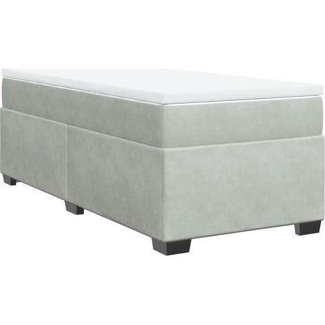 Maison Exclusive - Boxspringbett mit Matratze Hellgrau 100x200 cm