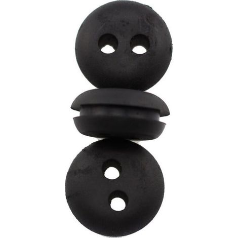 10 Gummiösen, 2 Löcher, schwarz, Gartengeräte, Zubehör (1/4)
