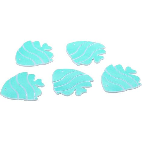 King Home FORMINE ANTISCIVOLO PESCIOLINO IN PVC SET 5 PZ AZZURRO 12,7x12,7 cm (1/4)