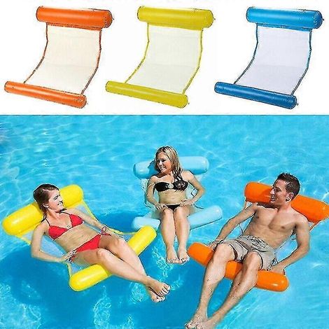 Aufblasbare schwimmende Wasserhängematte, Poolliege, Schwimmstuhl, Wassersofa-Pink