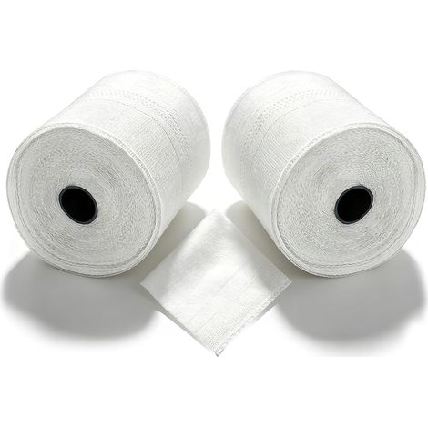 Lot de 2 rouleaux de tissu en fibre de verre, tapis en fibre de verre 10 cm x 30 m, tissu d'armature extérieur et intérieur, ruban en fibre de verre (non collant) (1/5)