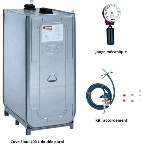 Kit cuve fioul 400 L double paroi DWT + Kit aspiration ROTH + Jauge (1/5)