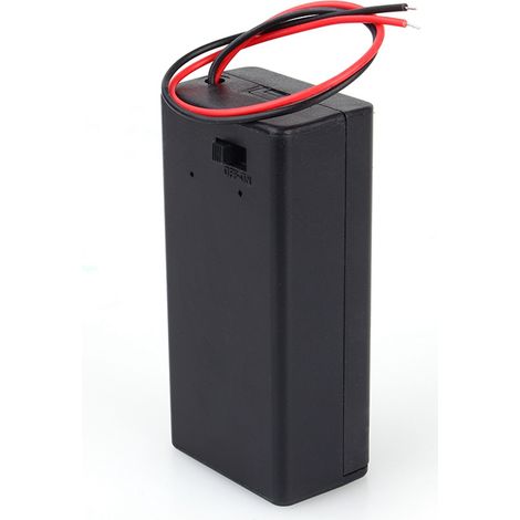 Boîtier porte-pile PP3 9V avec câble et interrupteur marche/arrêt, couvercle résistant (1/5)