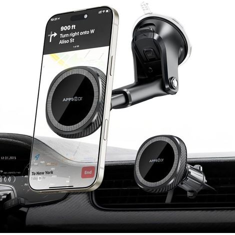 Support Telephone Voiture Magnetique,[Ventouse Puissante +17N52 Aimants] Porte Téléphone Voiture pour Couleur du modèle:3-in-1 (1/5)