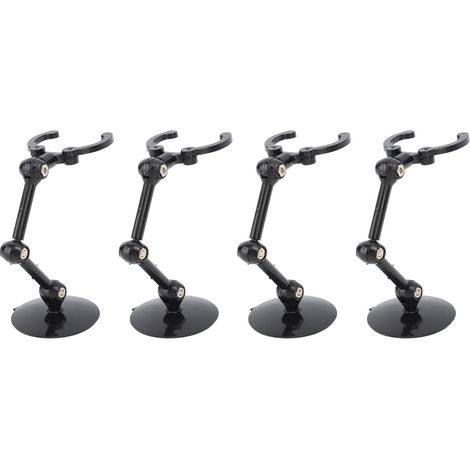 Lot de 10 supports pour figurines articulées - Décoration intérieure - Montage facile - Excellente stabilité - Support multifonctionnel noir (1/5)