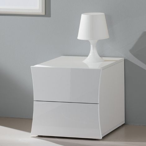 Table de chevet Fonte 50 x 40 x 41,3 cm High Gloss White (1/5)