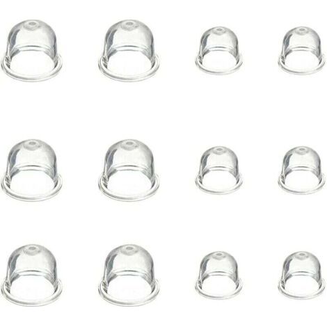 12 Pièces Carburateur Amorce Pompe Ampoule - 19 mm et 22 mm - Poire Pompe Amorcage - Accessoires de Carburateur pour Debroussailleuse Tronçonneuse Souffleur Tondeuse (1/4)