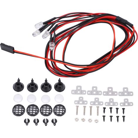 Phare LED pour Voiture RC 1/10, Kit Éclairage Spot pour Camion Crawler et Tank Modélisme (1/5)